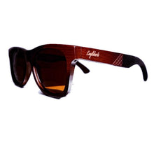 Load image into Gallery viewer, Crimson Wooden Sunglasses, Tea Colored Polarized Lenses
