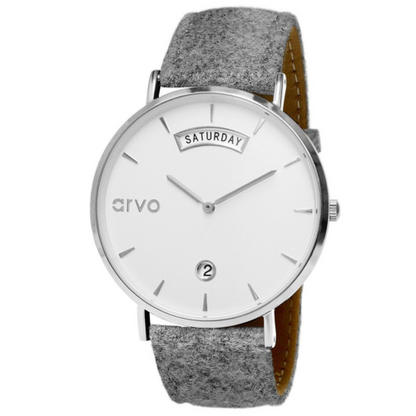 Arvo Awristacrat Watch - Silver - Gray Felt Band