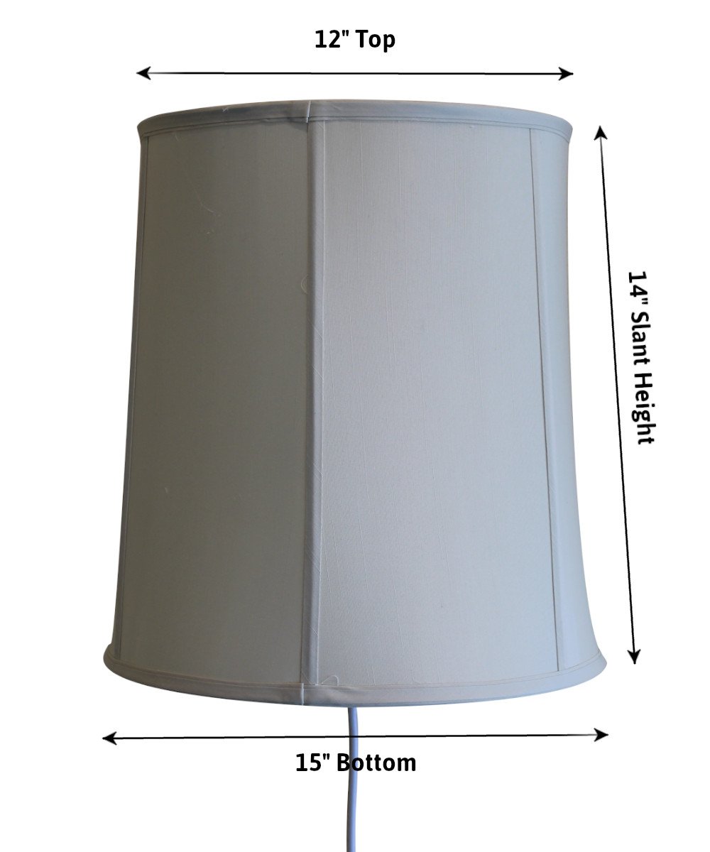 14"W Floating Shade Plug-In Wall Light Eggshell | Home Improvement