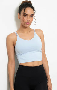 Atlanta Maia Cloudlux Logo Crop Bra - Off White | Atlanta Collection