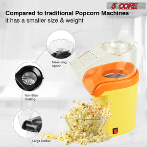 5Core Popcorn Machine Hot Air Electric Popper Kernel Corn Maker Bpa