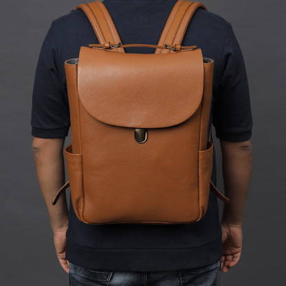 London Leather Backpack - Tan