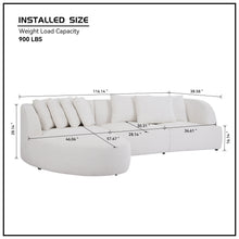 Load image into Gallery viewer, Convertible Corner Sofa with armrest and sectional Sofa, Left Chaise
