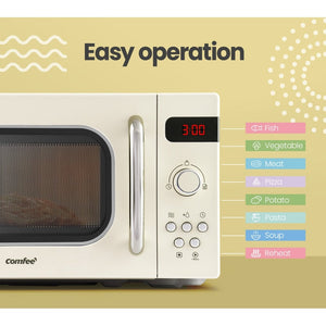 Comfee 20L Microwave Oven 800W Countertop Kitchen 8 Cooking Settings