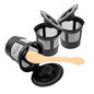 3pcs Reusable Coffee Filter Pod with Spoon | Kitchen