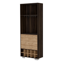 Load image into Gallery viewer, Corner Bar Cabinet Albarr, Ten Wine Cubbies, Two Shelves, Double Door
