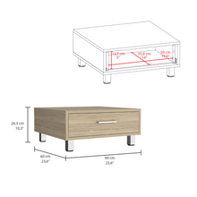 Load image into Gallery viewer, Coffee Table Albuquerque, One Drawer, Light Pine Finish
