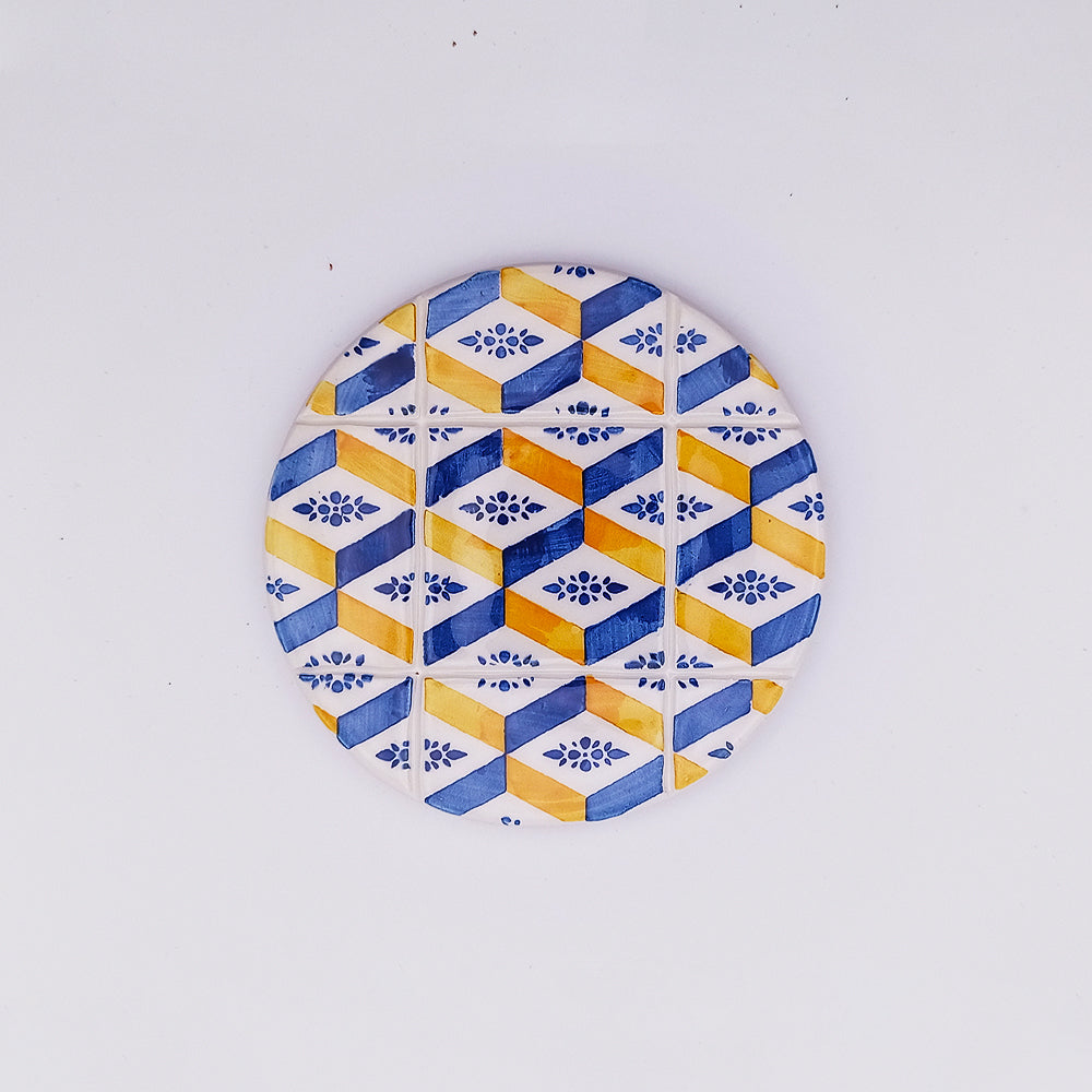 Algarve Ceramic Tile Cup Pad