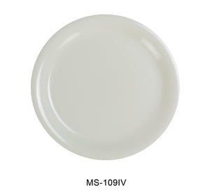 Yanco MS-109IV Mile Stone Narrow Rim Round Plate