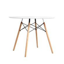 Load image into Gallery viewer, Artiss Dining Table Round 4 Seater Replica Tables Cafe Timber White
