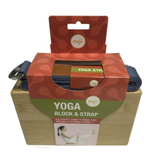 Load image into Gallery viewer, Bamboo Yoga Block &amp; Strap Combo
