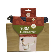 Load image into Gallery viewer, Bamboo Yoga Block &amp; Strap Combo
