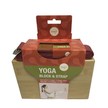 Load image into Gallery viewer, Bamboo Yoga Block &amp; Strap Combo
