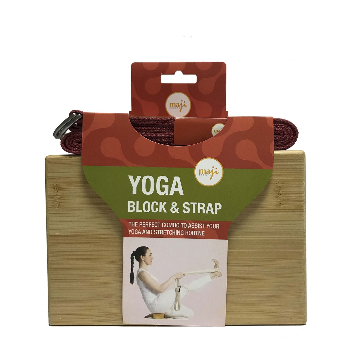 Bamboo Yoga Block & Strap Combo