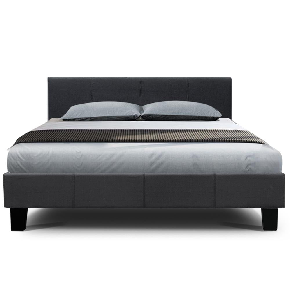 Artiss Neo Bed Frame Fabric - Charcoal Queen