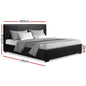 Artiss Nino Bed Frame PU Leather - Black Queen