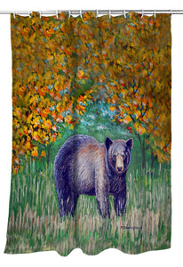 Betsy Drake SH536 70 x 72 in. Black Bear Shower Curtain