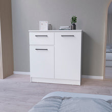 Load image into Gallery viewer, Dresser Carlin, Drawer and 2 Door Cabinets, White Finish
