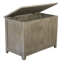 Load image into Gallery viewer, Eccostyle Solid Bamboo Storage Chest Bench - Brushed Gray
