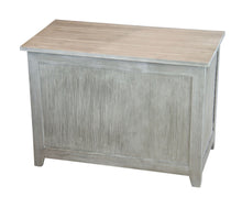 Load image into Gallery viewer, Eccostyle Solid Bamboo Storage Chest Bench - Brushed Gray
