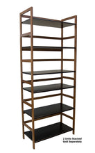 Load image into Gallery viewer, Eccostyle 3-Tier Bamboo Frame Stackable Bookshelf - Caramel &amp; Black
