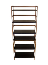 Load image into Gallery viewer, Eccostyle 3-Tier Bamboo Frame Stackable Bookshelf - Caramel &amp; Black
