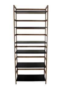 Eccostyle 3-Tier Bamboo Frame Stackable Bookshelf - Caramel & Black