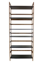 Load image into Gallery viewer, Eccostyle 3-Tier Bamboo Frame Stackable Bookshelf - Caramel &amp; Black
