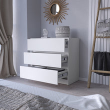 Load image into Gallery viewer, Dresser Maldus, Three Drawers, White Finish
