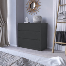 Load image into Gallery viewer, Dresser Maldus, Three drawers, Black Wengue Finish
