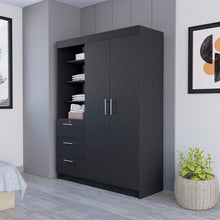 Load image into Gallery viewer, Armoire Rumanu, Three Drawers, Black Wengue Finish
