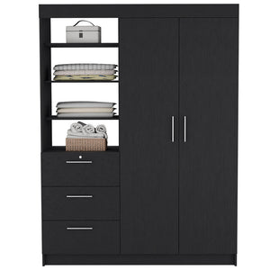 Armoire Rumanu, Three Drawers, Black Wengue Finish