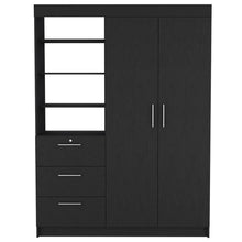 Load image into Gallery viewer, Armoire Rumanu, Three Drawers, Black Wengue Finish
