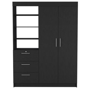 Armoire Rumanu, Three Drawers, Black Wengue Finish