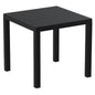 31 in. Ares Resin Square Dining Table, Black | Dining Room