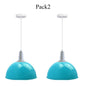 2 Pack Lampshade Vintage Industrial Metal Blue Ceiling Pendant Lights | Home Improvement