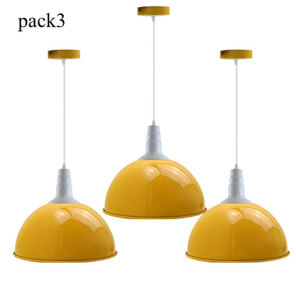 3 Pack Modern Vintage Industrial Retro Loft Metal Ceiling Lamp Shade | Home Improvement