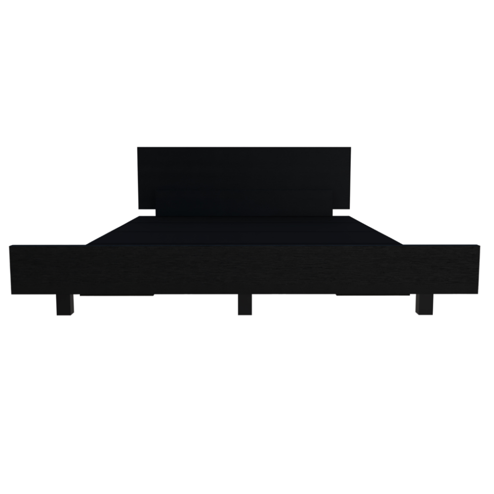 Twin Bed Base Cervants, Frame, Black Wengue Finish