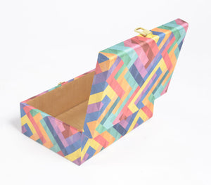 Chevron Shift Tussar Silk Jewelry Box