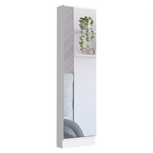 Load image into Gallery viewer, Shoe Rack Chimg, Mirror, Five Interior Shelves, Single Door Cabinet,
