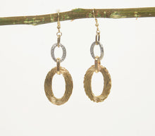 Load image into Gallery viewer, Coiled Iron Chain Dangle Earrings
