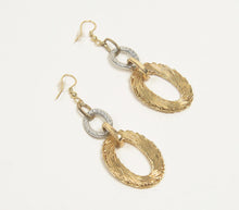 Load image into Gallery viewer, Coiled Iron Chain Dangle Earrings
