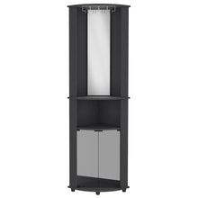 Load image into Gallery viewer, Corner Bar Cabinet Rialto, Three Shelves, Black Wengue Finish
