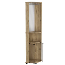 Load image into Gallery viewer, Corner Bar Cabinet Rialto, Three Shelves, Macadamia Finish
