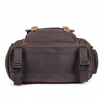 The Gaetano | Large Leather Backpack Camera Bag with Tripod Holder | Bags & Wallets