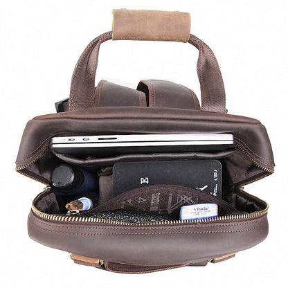 The Gaetano | Large Leather Backpack Camera Bag with Tripod Holder | Bags & Wallets