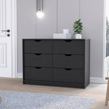 Load image into Gallery viewer, Dresser Curio, Four Drawers, Black Wengue Finish
