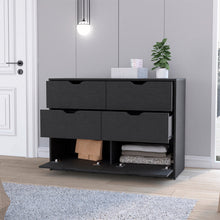 Load image into Gallery viewer, Dresser Curio, Four Drawers, Black Wengue Finish
