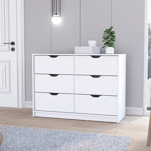 Dresser Curio, Four Drawers, White Finish