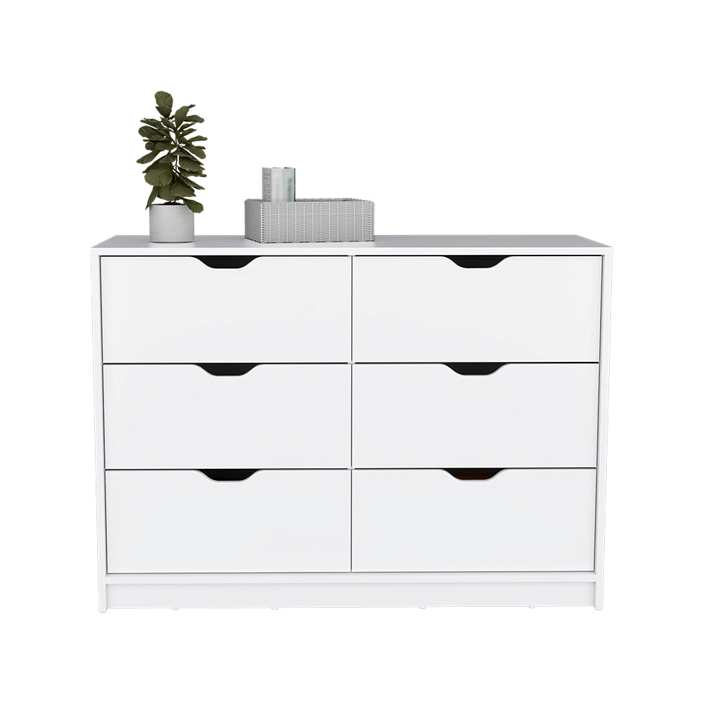 Dresser Curio, Four Drawers, White Finish